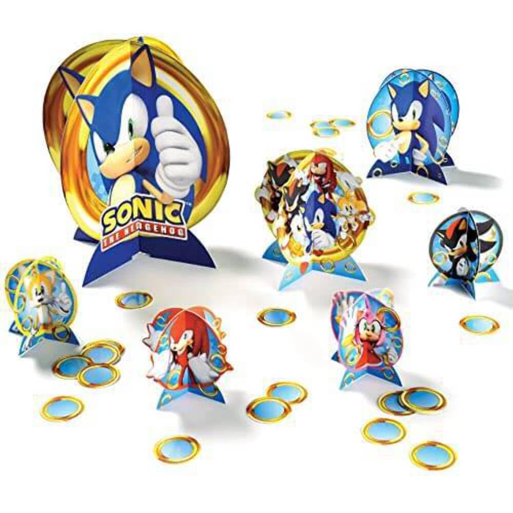 Amscan 282837 Sonic Table Kit-33cm | Multicolor | 1 Pc. Centerpiece Kit