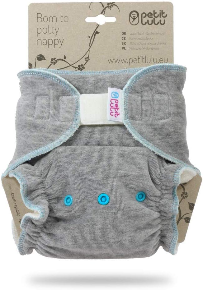 Petit Lulu Bamboo Fitted MaxiNight Diaper Hook & Loop Velour