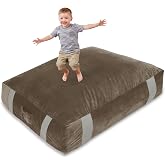 FINCOME Crash Sensory Pad for Kids Autistic Kids Landing Zone Sensory Tool | 2-Layer Foam for Autism, Easy-Clean Velvet Cover, Multi-Use/SIZE, Indoor &amp; Outdoors Use Kids Jumping Pillow, Anxiety Relief