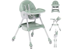 High Chairs for Babies And Toddlers, 4 in 1 Convertible Baby High Chair, Portable High Chair for Travel with Adjustable Heigh