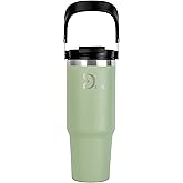 DEWA 30 oz Insulated Stainless Steel Water Bottle with Handle & Flip Straw | Travel Tumbler for Gym, Hiking, Work | Vacuum Reusable Cup Keeps Cold 24H, Hot 12H