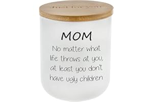 Lihome Mothers Day Gifts from Daughter Son - Birthday Gifts for Mom, Best Mom Ever Gifts, Funny Mothers Day & Birthday & Thanksgiving & Christmas Gifts, Vanilla Coconut Candles(11.5oz)