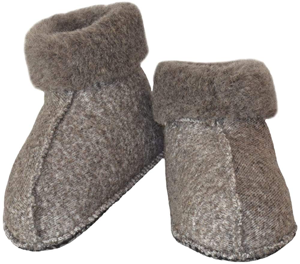 SamWo, Sheep's Wool Feel-Good House Socks / Foot Warmer Unisex Sole with Non-Slip Nubs, 100% Sheep's Wool Black Size: 5/6 UK