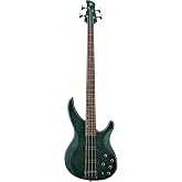 Yamaha TRBX604 4-String Flamed Maple Bass Guitar, Indigo Blue
