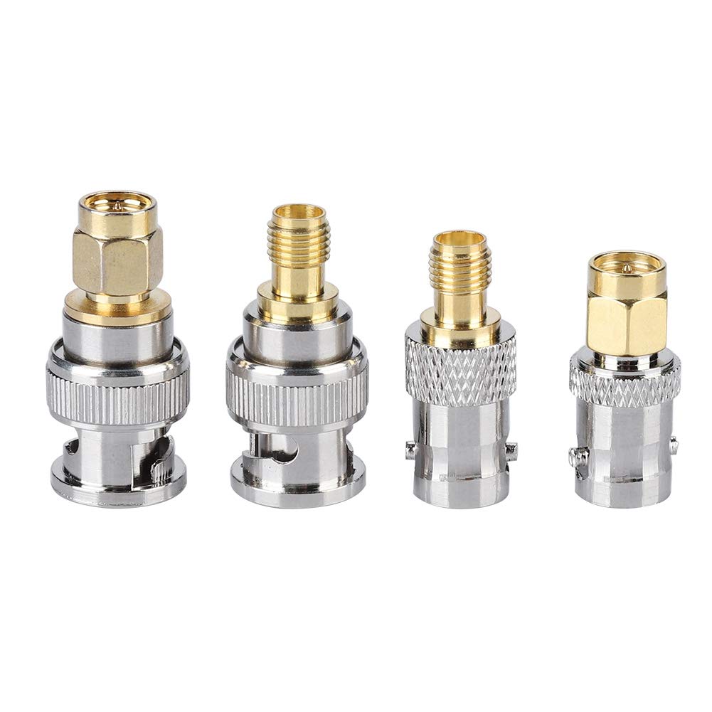 Socobeta 4 Pcs Coaxial Antenna Connector 4 Types BNC to SMA Adapter for Antenna Coaxial Cable