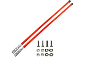 FUYEAR Snow Plow Blade Markers Guides Kit 304 Stainless Steel Joint Bright Orange 36'' Upgrade Lengthen Thicken High Visibility Never Break Never Rust Fit for Boss Western Snowplows and More
