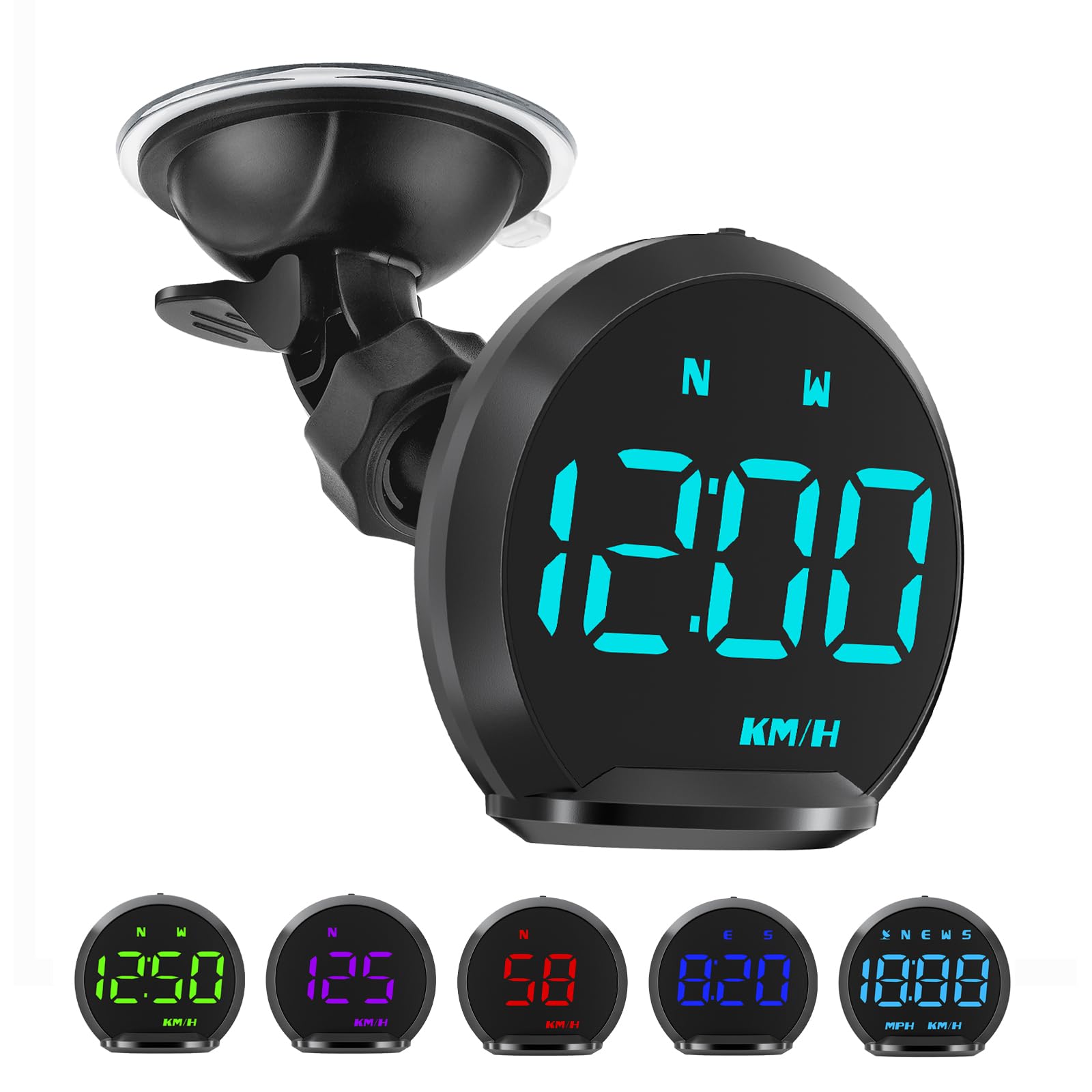 Photo 1 of Geloo Digital GPS Speedometer, Heads up Display for Cars with Speed MPH,KM/H, Compass, Time, Fatigue Driving Alert, Speed Alarm, Brightness Adjustment, HUD Display for All Vehicles (G13)
