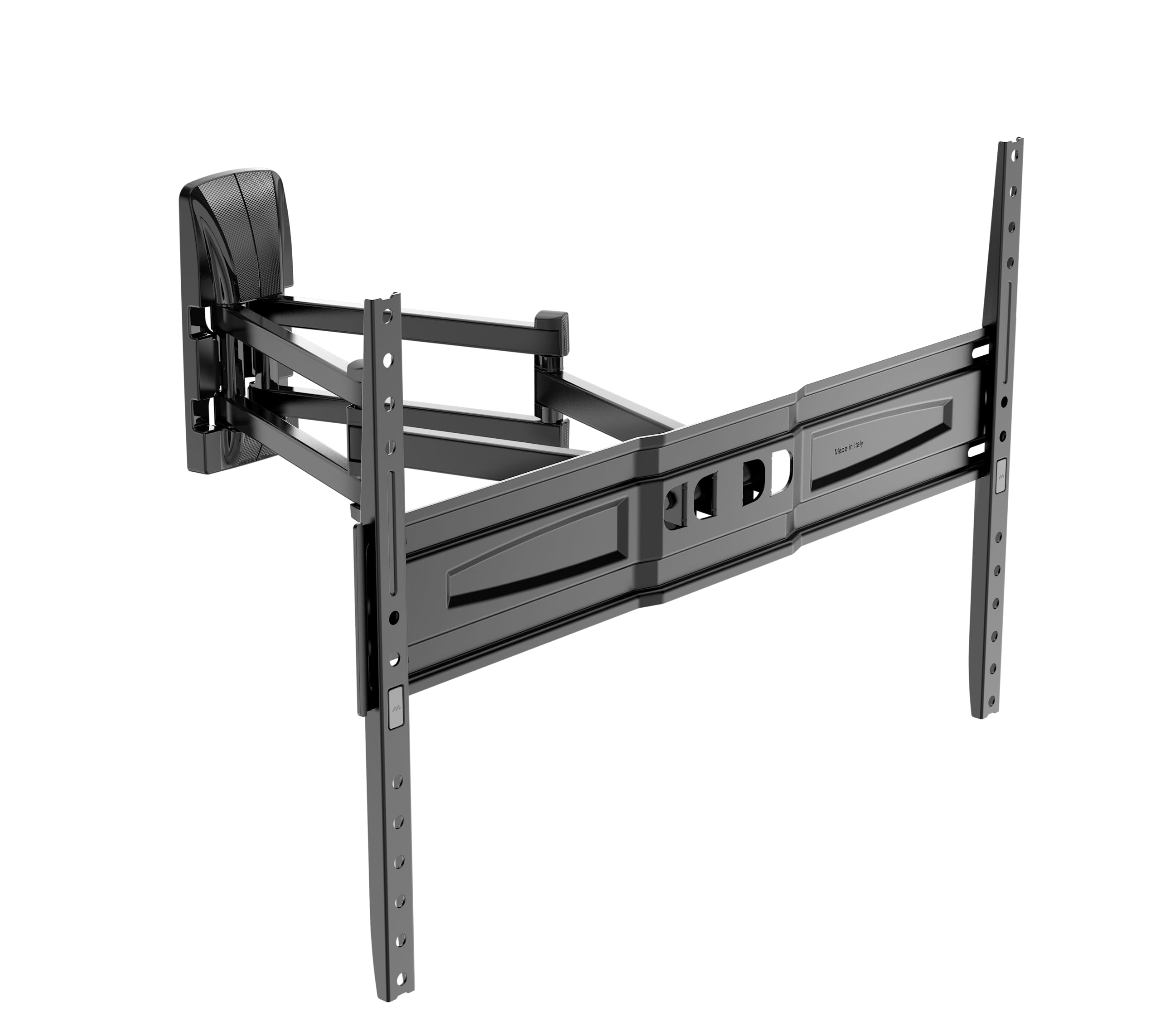 Meliconi FLATSTYLE FDRP600, Double-Arm, Double-Tilt TV Wall Mount, Flat Screen TV bracket from 40" to 82", VESA mount 300-400-600x400, Load Capacity 45 Kg, Made in Italy, Black