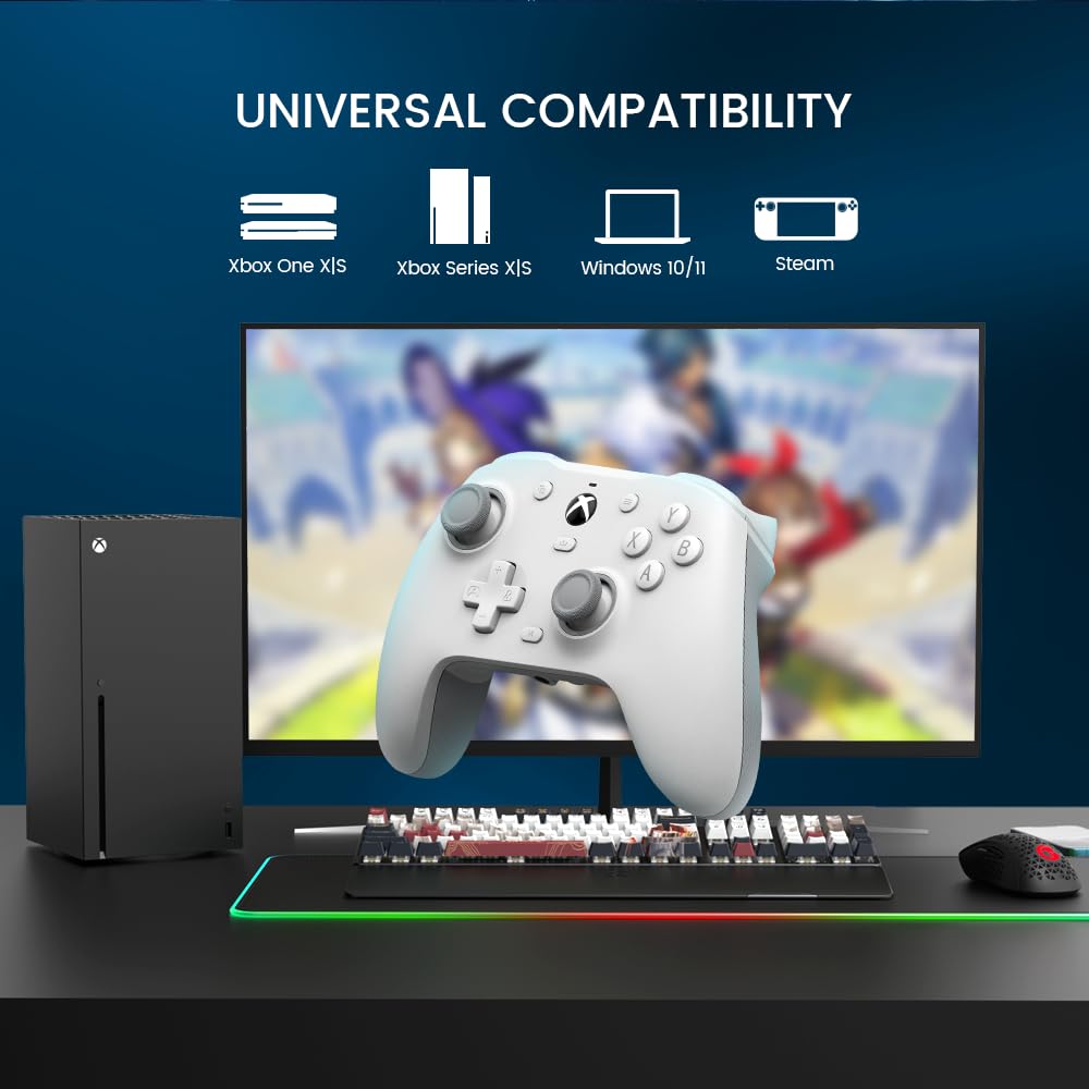GameSir G7 HE C Wired Xbox Controller,Officially licensed Controller with Hall Effect Joysticks for Xbox Series X|S, Xbox One, Windows 10|11,Xbox Officially licensed Controller (White)