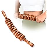 NXCYLW Wood Therapy Massage Tools, Wooden Massage Roller Stick, Lymphatic Drainage Tool, Curved Wood Muscle Massage Roller Used to Relieve Muscle Soreness and Body Shaping