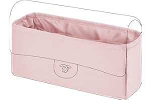 DGAZ Purse Organizer Insert For Chanel CF Bags，Silk Bag Organizer，Luxury Handbag & Tote Shaper(Pink,Mini 20)