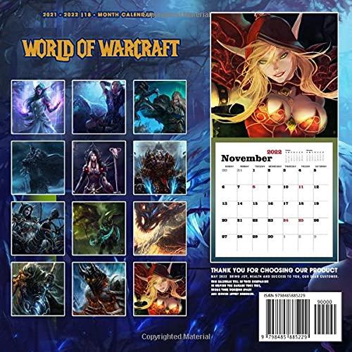 Calendrier Wow 2023 World Of Warcraft 2022 Calendar: Games Calendar 2022-2023-18 Months-  Planner Gifts Boys Girls Kids And All Fans Big Size 17''X11'': Publishing,  Ngtyui: 9798485885229: Amazon.com: Books