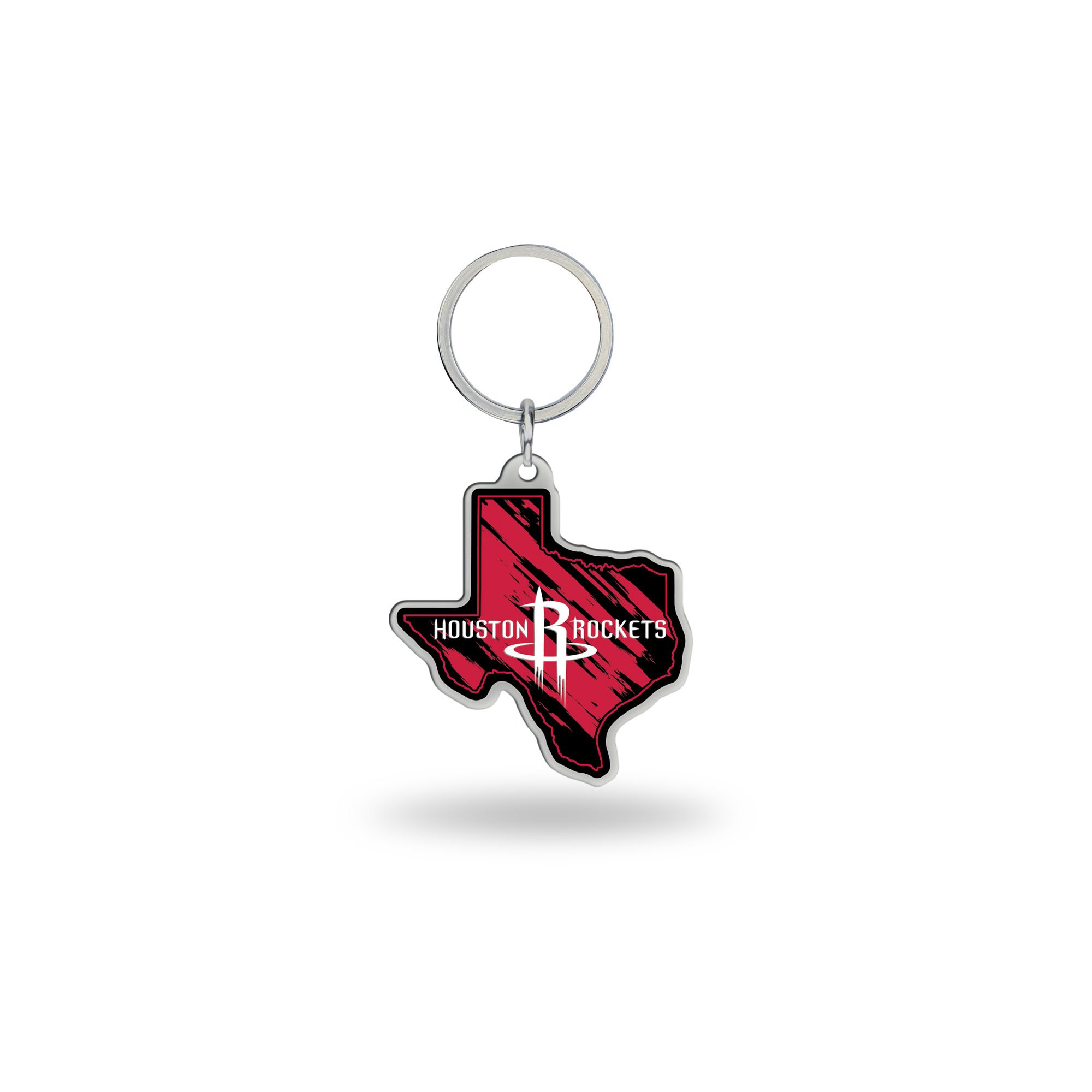 Rico Industries NBA Houston Rockets State Shape Keychain, 2 x 3