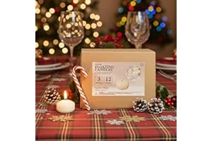 CW Studio 12 Pack 3 Inch Ivory Unscented Floating Candles – Long 9 Hour Burn, Smokeless – Premium Paraffin Wax – Perfect for Weddings, Parties, Spa, Centerpieces, Special Occasions & Home Décor