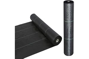 NINXANG Weed Barrier Landscape Fabric Durable Weed Block Gardening Mat Non Woven Weed Block Fabric Garden Landscaping Fabric Roll Weed Control Fabric in Rolls (4FTx300FT)