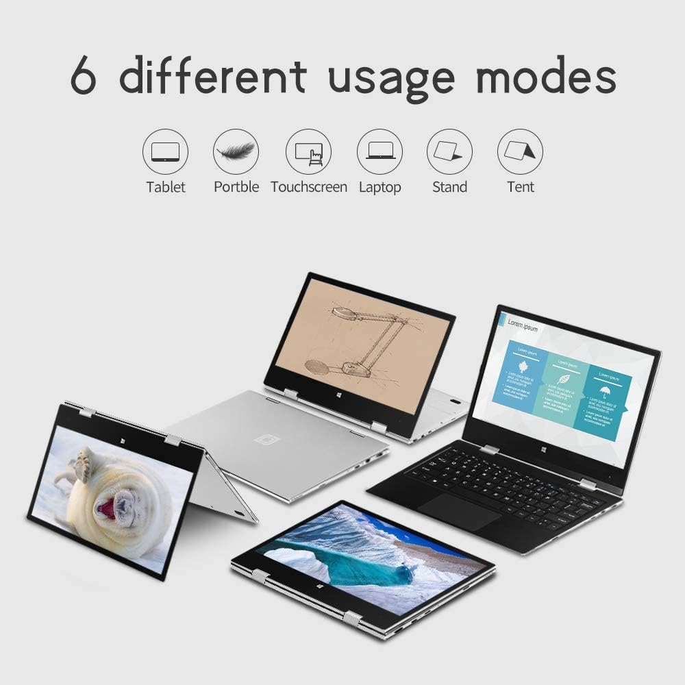 2 in 1 Laptop Jumper x1 Windows 10 Laptop FHD Touchscreen Display Laptop Computer 11.6 inch 6GB RAM 128GB ROM: Computers & Accessories