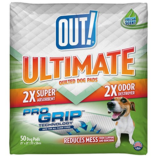 OUT! Ultimate Pro-Grip Dog and Puppy Pads, Regular - 50-Count