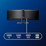 Philips 499P9H 49 Inch Curved SuperWide Monitor Dual QHD USB-C Dock KVM view 4
