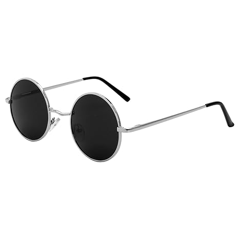 GQUEEN Klassische Lennon Runde Polarisierte Sonnenbrille mit UV400 Schutz MEZ1
