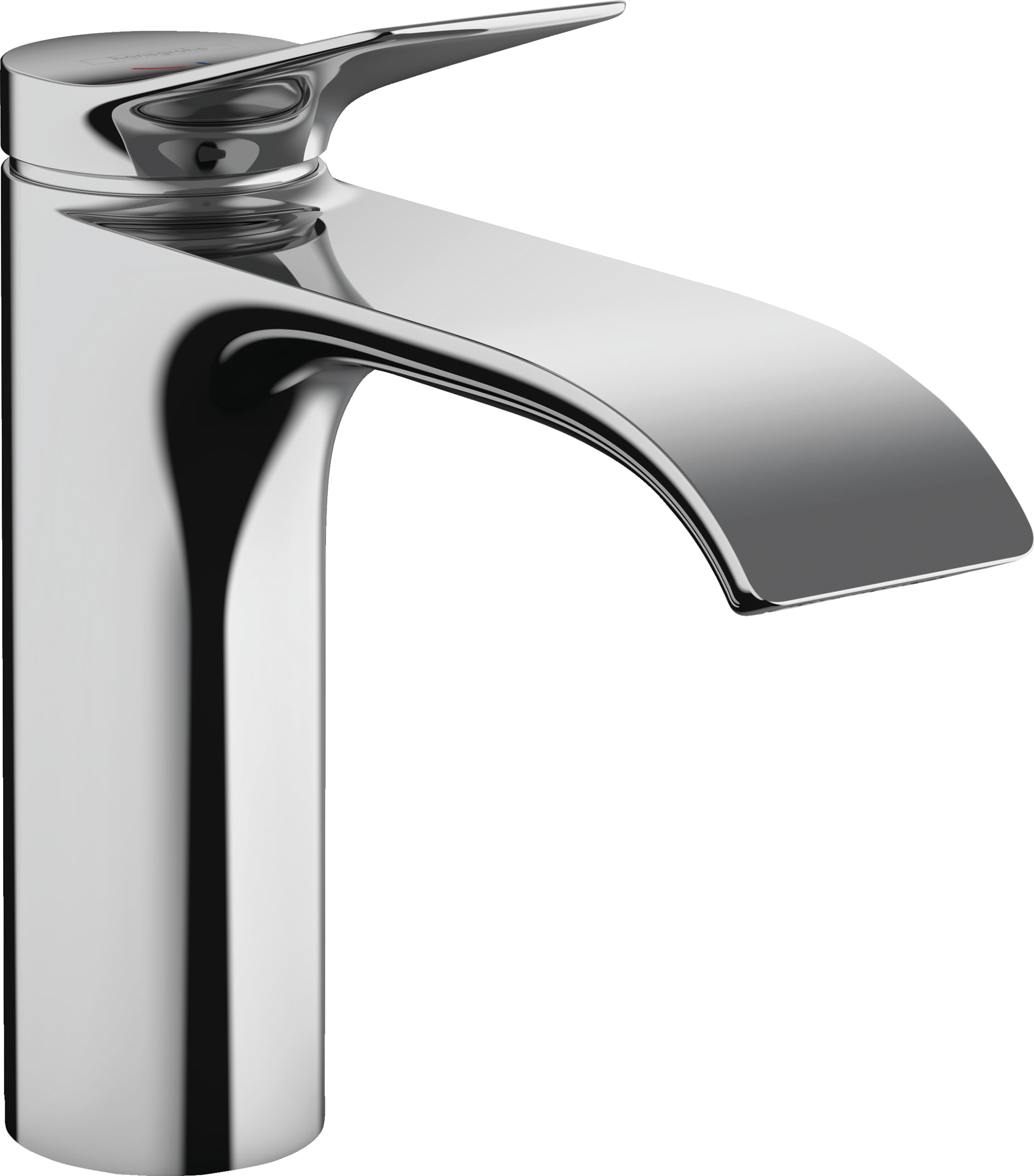 hansgrohe Vivenis - bathroom tap without waste, energy-saving (CoolStart), bathroom sink tap with spout height 110 mm, basin mixer tap water-saving (EcoSmart), chrome, 75024000 — image 1