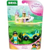 BRIO - 33359 Disney Princess Jasmine &amp; Wagon | 2 Piece Toy Train for Kids Ages 3 and Up Multicolor