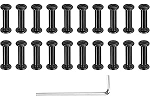 uxcell 20 Sets Binding Post Screw, M4x8.5mm Bolts Female 5x18mm Hex Drive Socket Cap Screw Rivets Chicago Screws Furniture Bo