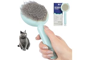VIOJOJO Cat Brush Dog brushes with Release Button for Shedding Grooming, suit for Long or Medium Haired Cats, Lightweight Ski