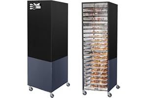 SUDIWEI Commercial Bread Racks Cover with Zipper 20tier Sheet Pan Rack/Bun Pan Rack Cover with Vents 23"X28"X64" Kitchen Brke