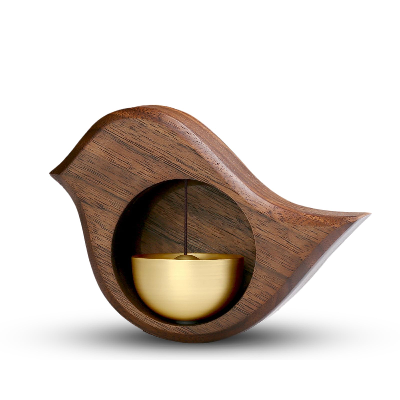 Solid Wood Brass Doorbell Modern Gentle Doorbell Magnet Entrance Wind Chime Home Shop Wall Hanging Decoration Doorbell Refrigerator Door Sticker Glass Door Sticker