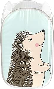 Canasta de lavandería para niños, un lindo erizo de dibujos animados