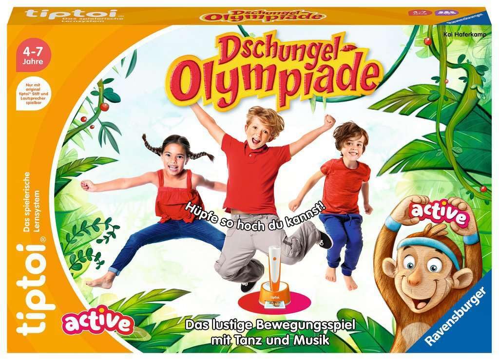 Ravensburger Tiptoi® Active Game 00129, Jungle Olympics, Movement Game from 4 Years for 1-6 Players