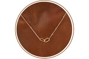 ZHESHY Gold Necklace for Women Dainty 14K Gold Plated Heart Bow Cross Pendant Necklaces Trendy Paperclip Pearl Diamond Butter
