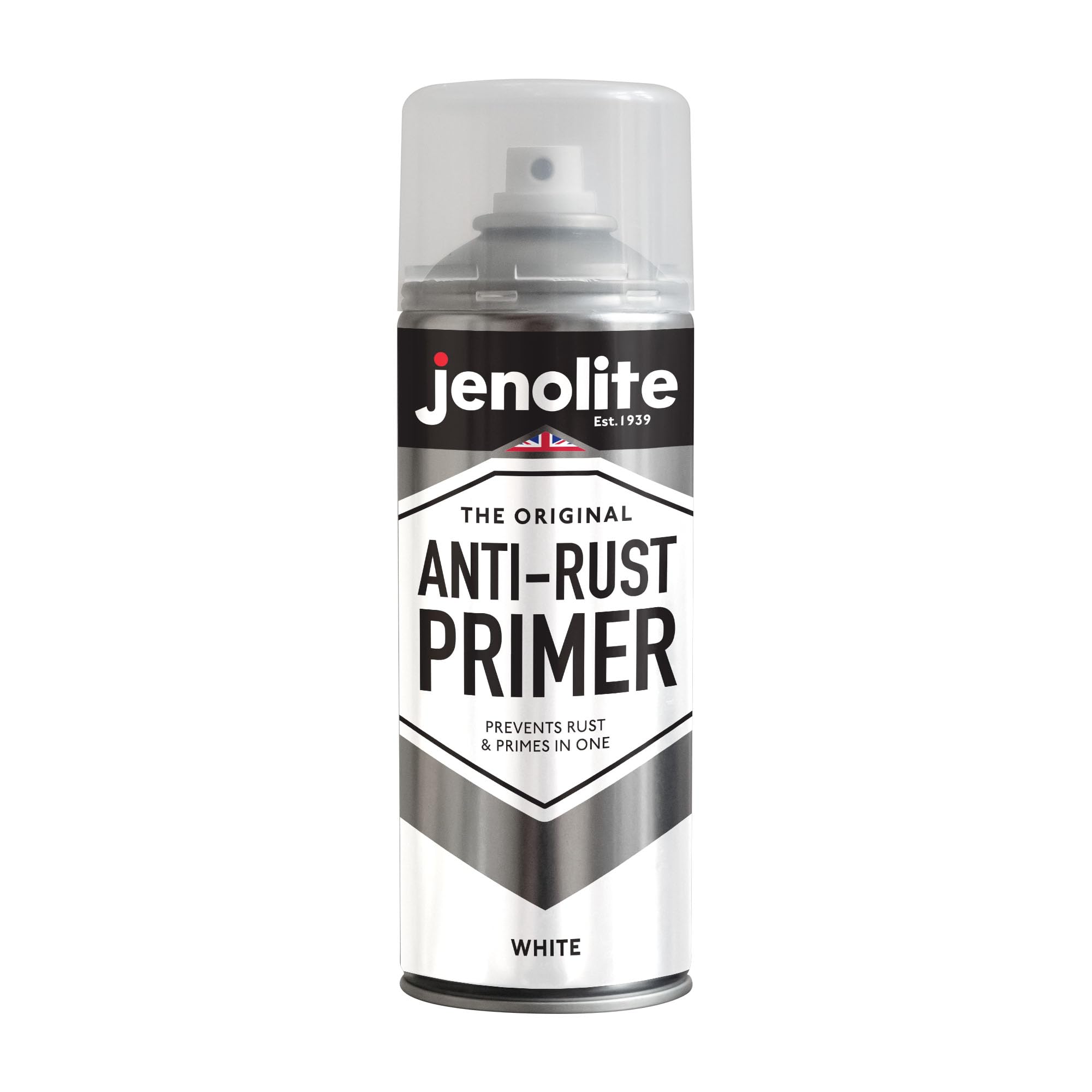 JENOLITE Anti-Rust Primer Spray Paint | WHITE | 400ml | High Performance Metal Primer | Rust & Corrosion Protection | Primer Paint For Cars, Radiators, Garden Furniture & More