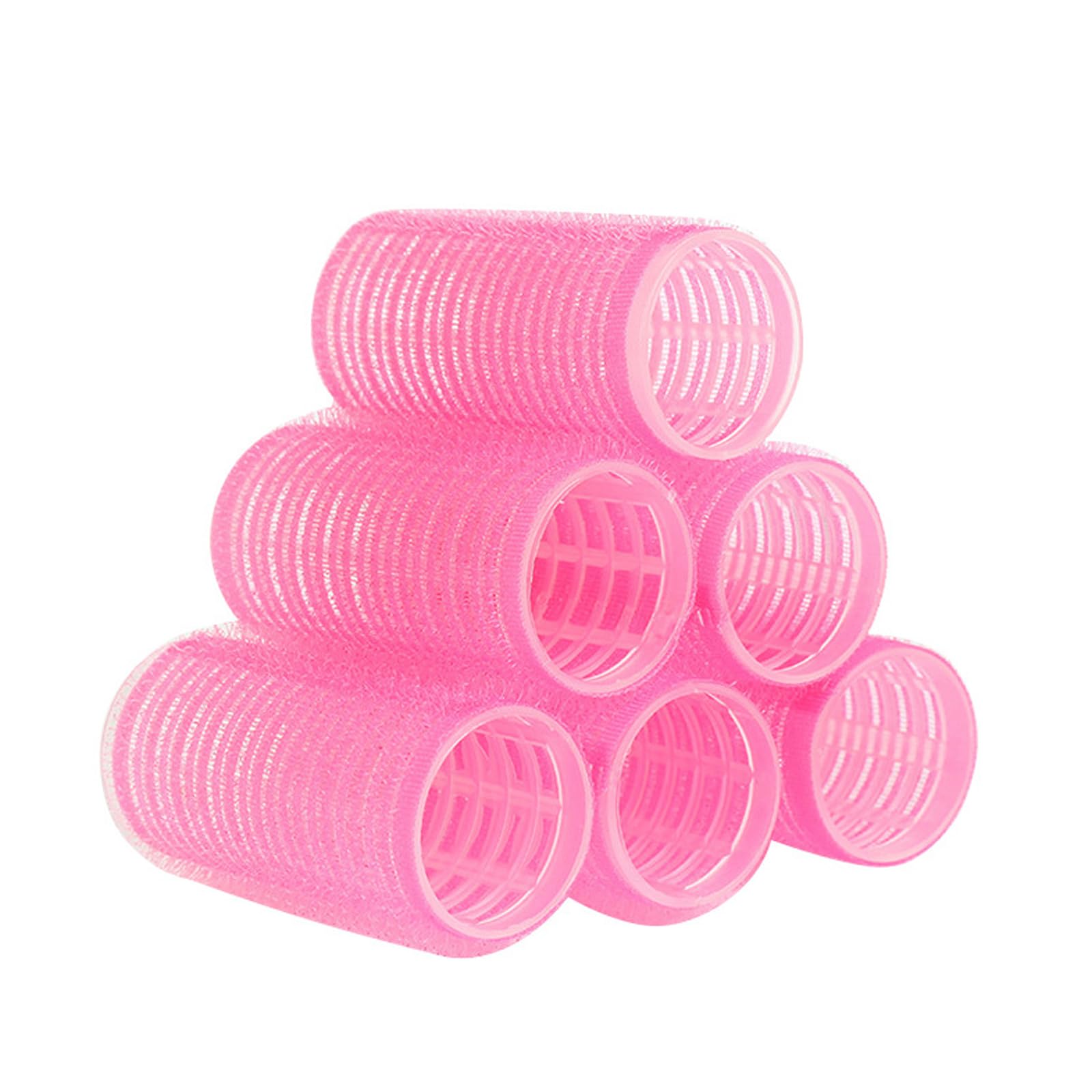 6-Piece Curler Set (Color Random),Large Self-Holding Curler, Hairdressing Curler,Large Velcro Curler,for Hair Self-Holding Curler Set, Natural Fluffy Hair Root Hair Tool,for Medium and Long Hair