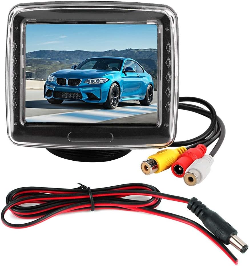 3.5in Car Recorder 720P High Definition Digital LCD Display 2 Way Car Video Recorder Rearview Camera for Reverse System