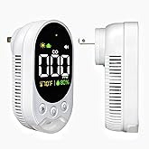 VETOUCH Portable Carbon Monoxide Detector Plug,Upgraded Version Configure Emergency Lighting CO Remind,Accurate Detection of CO Concentration Graded Warning, While Monitoring Temperature Humidity