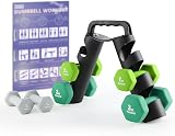 PhysKcal Dumbbells Set with Stand 2x1kg 2x2kg 2x3kg Home Gym