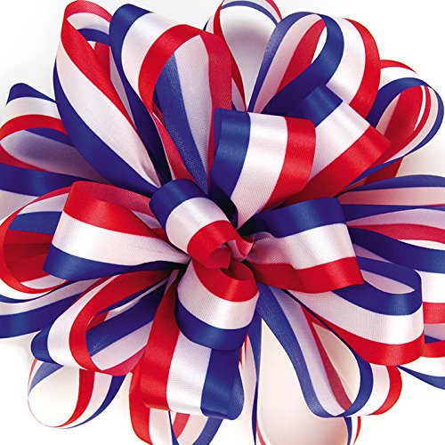 Berwick Offray LLC Lion Patriotic Tri-Color Acetate Satin Ribbon-1-5/16 X 50yds Ribbon