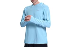 Endyart Men's UPF 50+ Sun Protection Hoodie Shirts UV SPF Long Sleeve Rash Guard Fishing Swim Shirts Quick Dry