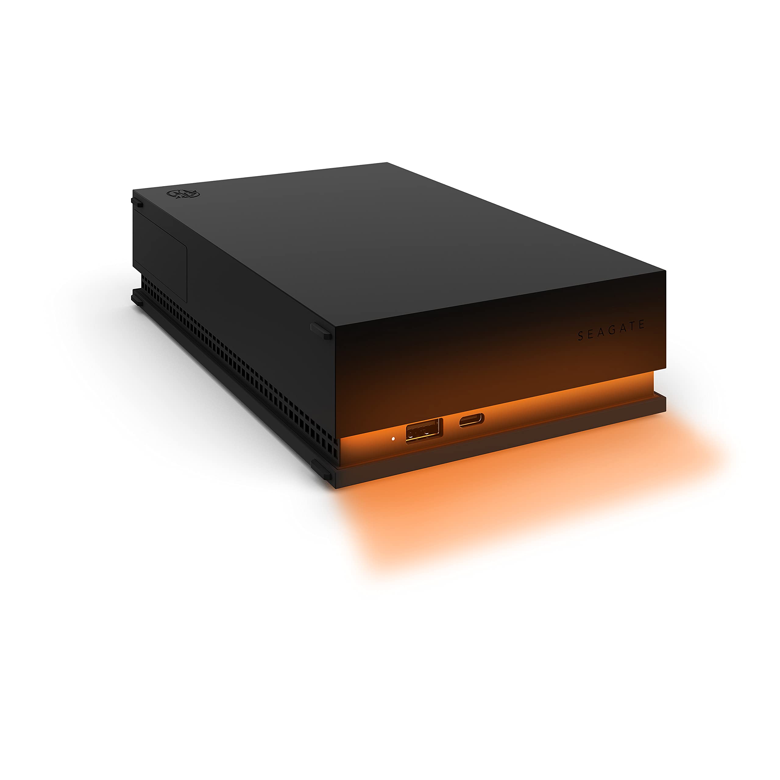 Seagate FireCuda Gaming Hub External Hard Drive HDD 8TB - USB 3.2, Customizable RGB LED lighting, Dual forward-facing USB for Desktop PC with Rescue Services (STKK8000400)