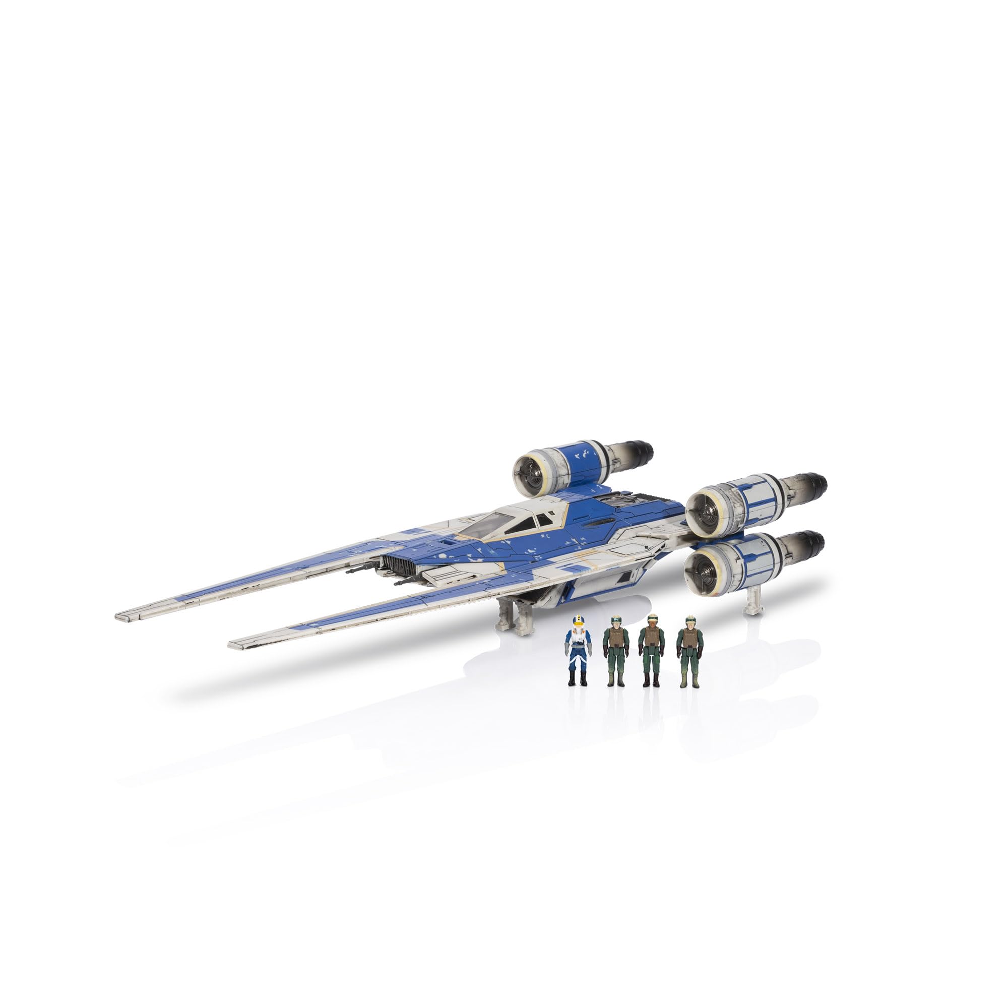 Star Wars Micro Galaxy Squadron Rebel U-wing Starfighter - 12-Inch Vehicle with Foldout Wings and Four 1-Inch Micro Figure Accessories