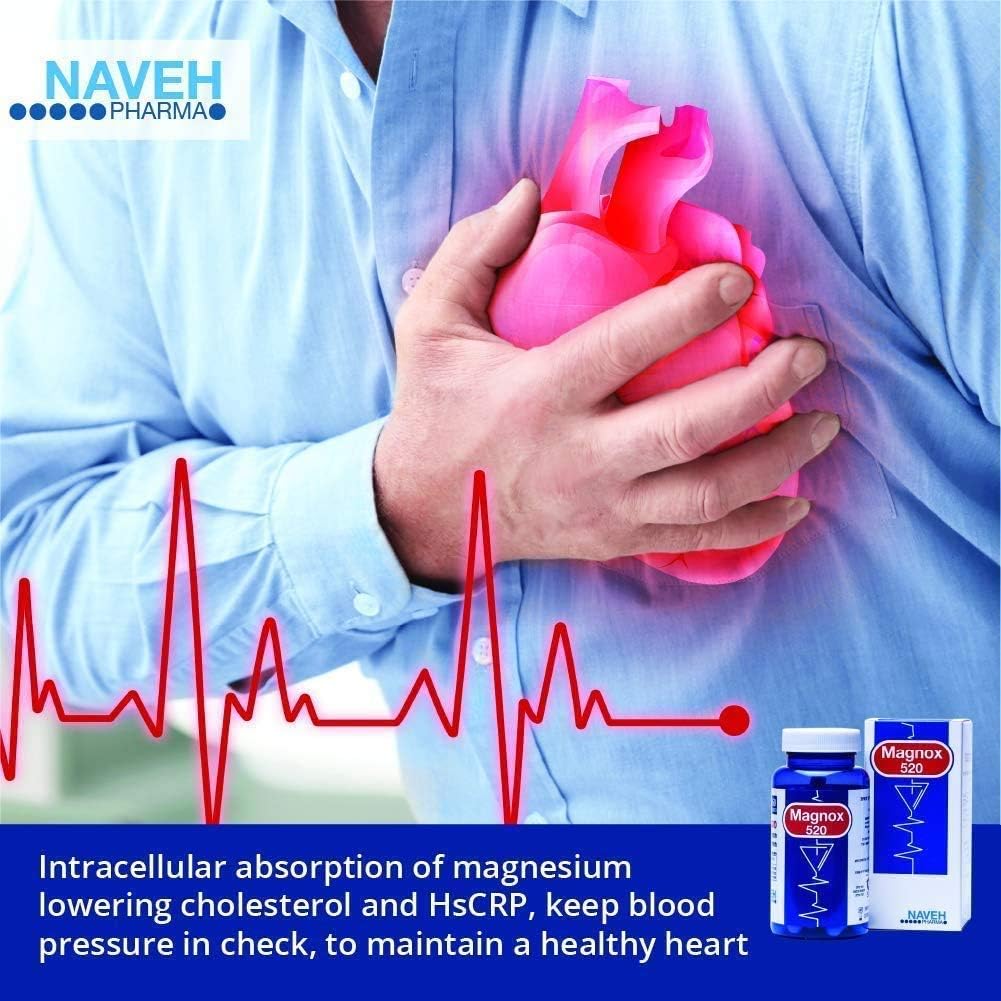 Amazon Com Magnox 520 Vegan Gluten Free Pain Relief 60 Magnesium Capsules For Men And Woman 520 Milligrams 1 Dose Day Supplement From Dead Sea Minerals Health Personal Care