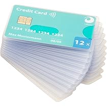 SimpleLife Protecteurs De Carte En Plastique Transparent Doux De 20 Pièces, Protège-Cartes Et Porte-Cartes De Crédit Pour Cartes De Crédit, Cartes D' Identité, Cartes De Groupe, Etc