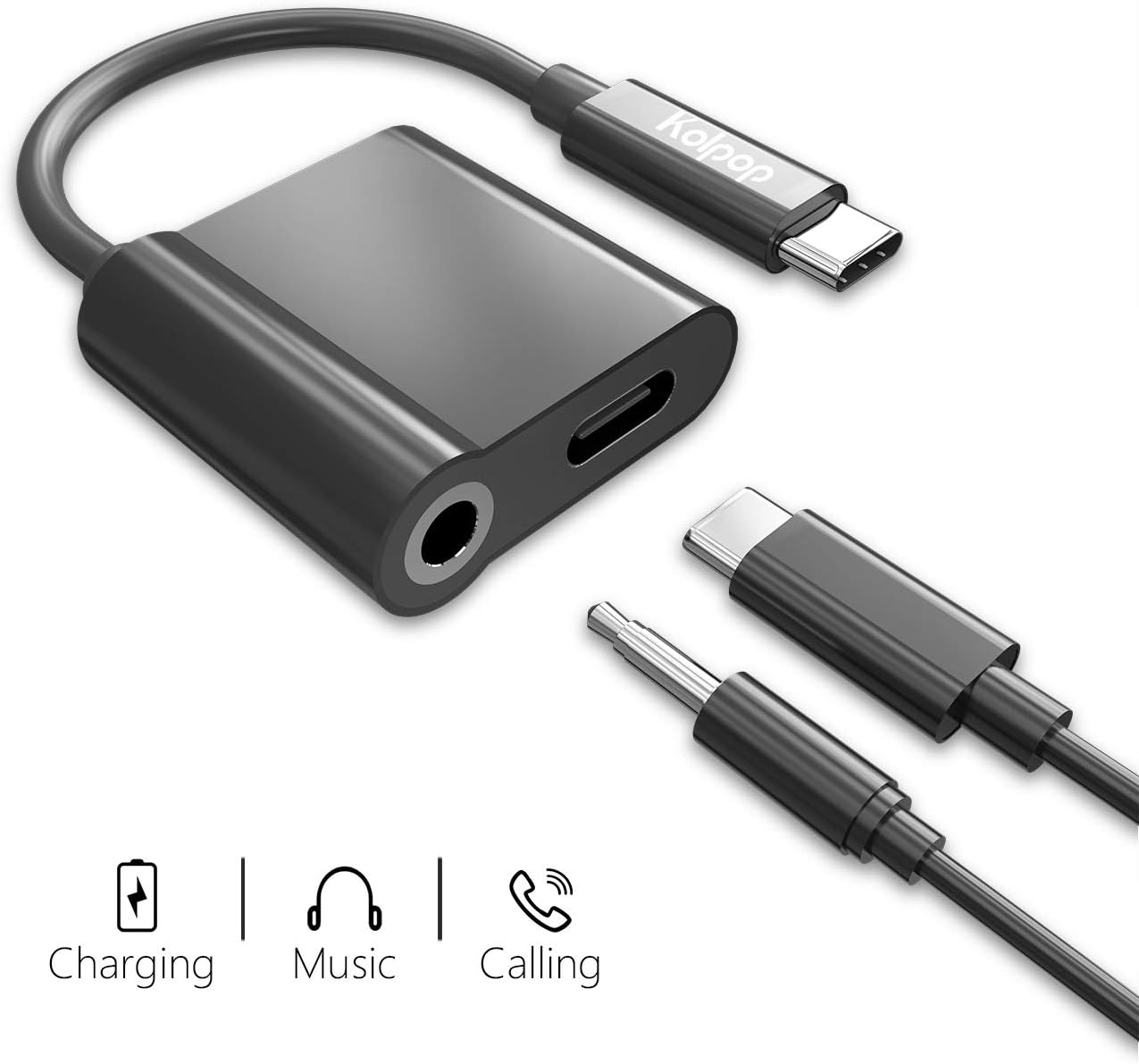 Kolpop Aux USB C Adapter, 2 in 1 USB C auf Klinke Typ C Amazon.de