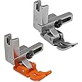 Fbshicung 2PCS Universal Foot #T3 Three in One Multifunctional Unilateral Zipper feet Sewing Flat Car Adjustable Left and Right Single-Sided Presser Foot