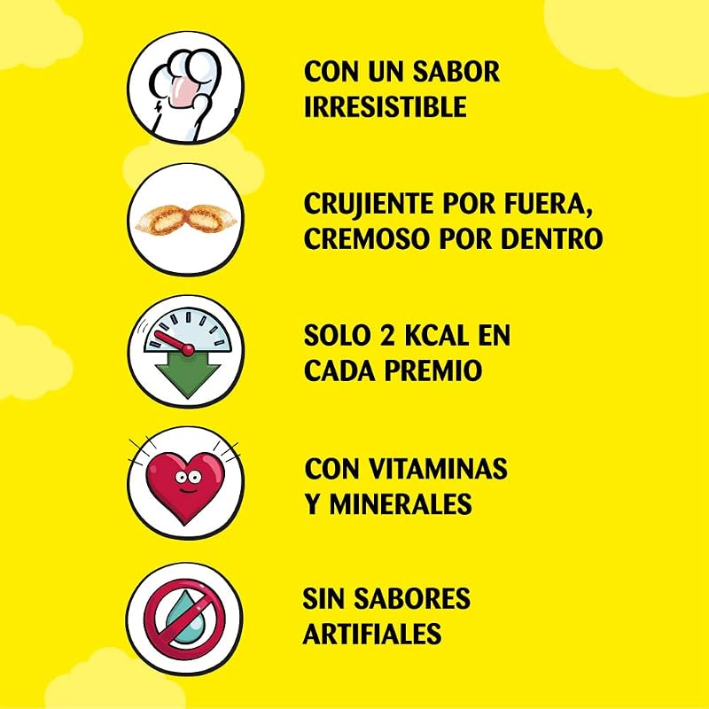 Premios para Gatos, Sabor Queso (Pack de 6 x 60g)