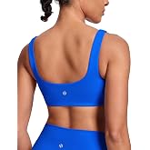HeyNuts Scoop Neck U Back Sports Bras | Medium Support, Built in Bra, Removable Pads, Workout, Gym, Yoga, Pilates, Basic, Buttery Soft, for Women