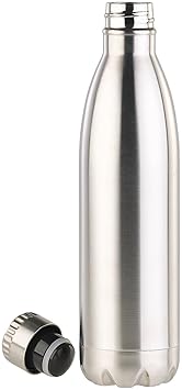 Rosenstein & Söhne Edelstahlflasche: Doppelwandige Vakuum-Isolierflasche aus Edelstahl, 750 ml, BPA-frei (Doppelwandige Trink