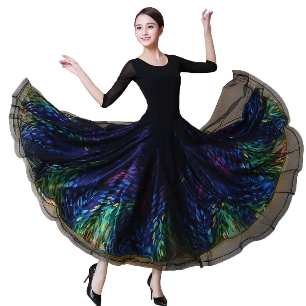 ダンス競技練習着 レディース優しいデザインダンスワンピース Garuda モダンカラー 画面色 Xl B07ntfsst9 社交ダンス衣装 社交ダンス 大人気の