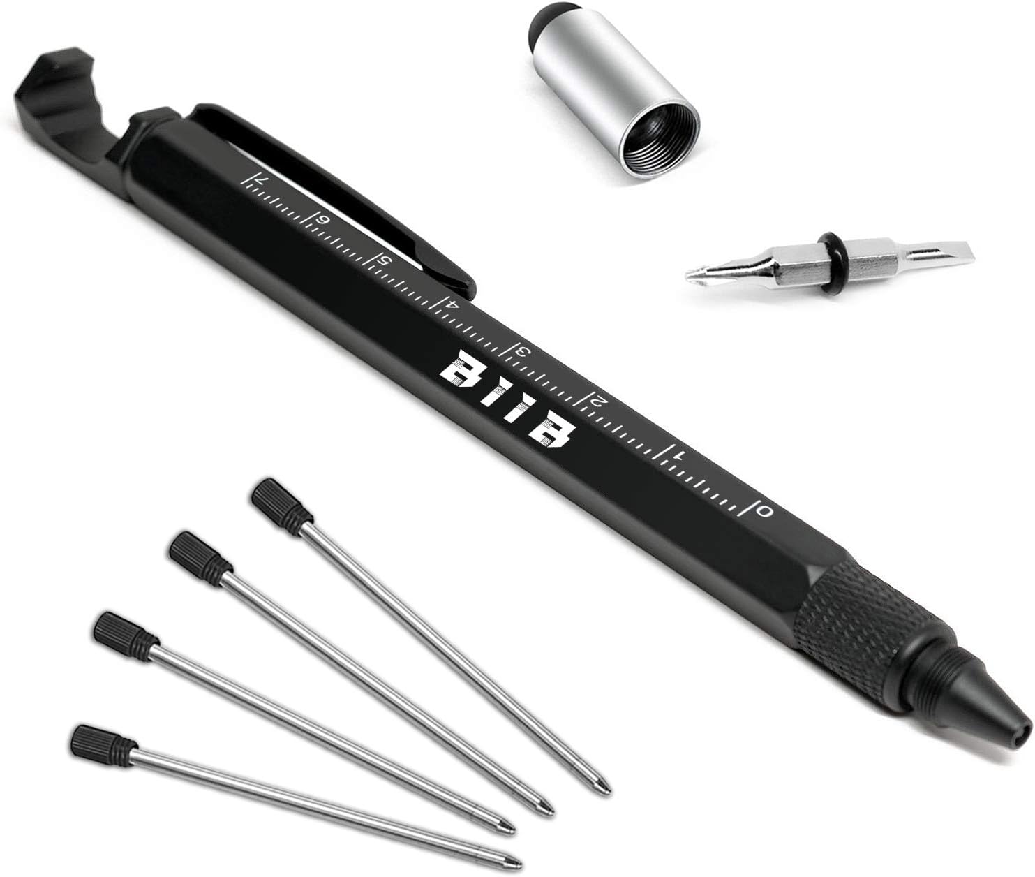 BIIB Gifts for Men, 7 in 1 Multi Tool Pen Gadgets for Men, Fathers Day Gifts for Him, Secret Santa Gifts for Him, Gifts for Dad, Ideas of Dad Gifts, Men and Women Gifts Ideas, Grandad gifts